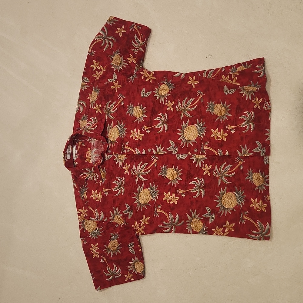 Pierre Cardin Hawaiian pineapple button up Men's Medium